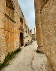 Pilars in Jerash, ancient Rome city. High quality photo