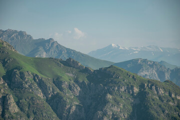 mountain landscape with clouds