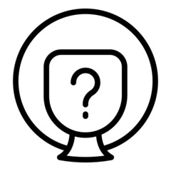 Question debate icon outline vector. Public student. Oratory speech
