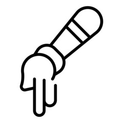 Art pencil icon outline vector. School painting. Room pallet