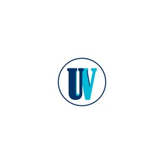 UV letter logo