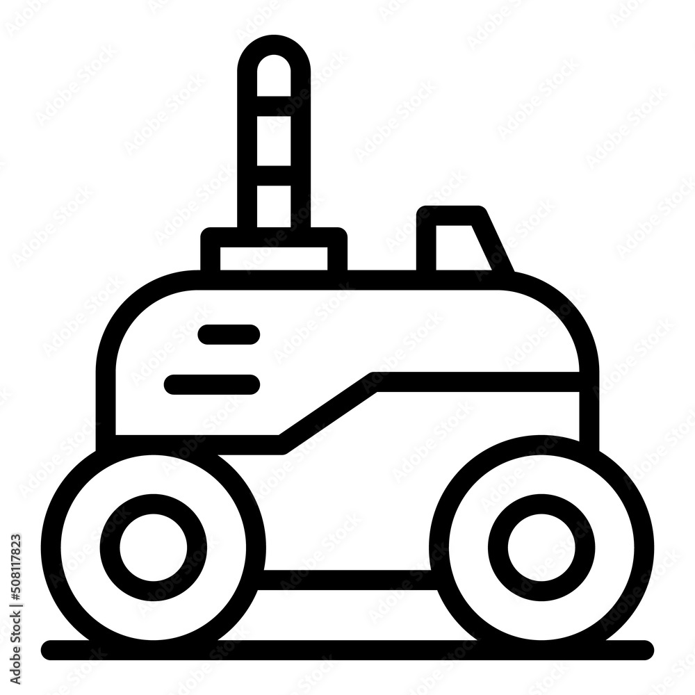 Sticker wireless robot car icon outline vector. cute toy. ai android - Stickers