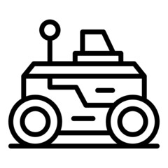 Car robot icon outline vector. Future mascot. Child ai