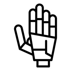 Robot hand icon outline vector. Cute toy. Space tech