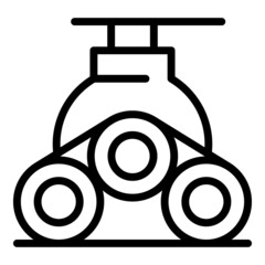 Space ai robot icon outline vector. Android mascot. Toy bot