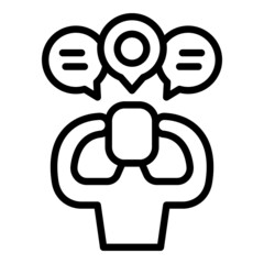Self body icon outline vector. Stress reduction. Health massage