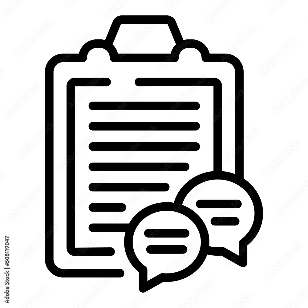Wall mural Clipboard review icon outline vector. Online report. Customer feedback - Wall murals