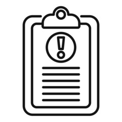 Obraz premium Idea clipboard icon outline vector. Creative bulb