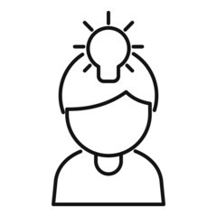 New idea icon outline vector. Business solution