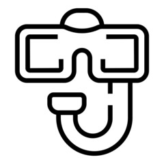 Diving mask icon outline vector. Equipment center. Sport store