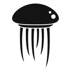 Cute jellyfish icon simple vector. Water medusa