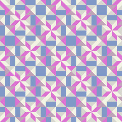 Abstract geometric mosaic seamless pattern. Stylish tile diagonal ornament of geometrical triangle shapes