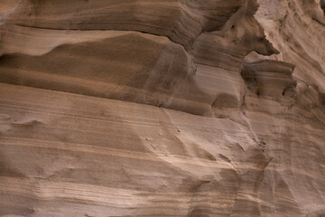 Gran Canaria, amazing sand stone erosion figures in ravines on Punta de las Arenas cape on the western part of the island, also called Playa de Artenara

