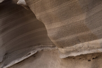 Fototapeta premium Gran Canaria, amazing sand stone erosion figures in ravines on Punta de las Arenas cape on the western part of the island, also called Playa de Artenara 