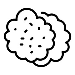 Meat dish icon outline vector. Food dinner. Cuisine map