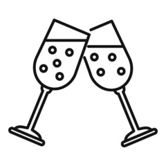 Wine drink icon outline vector. Party beer