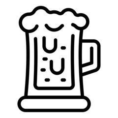 Beer mug icon outline vector. Austrian food. Cuisine beverage