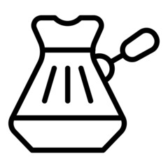 Pouring coffee pot icon outline vector. Cezve cup. Machine espresso