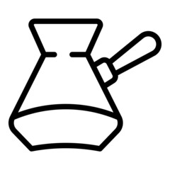 Coffee pot cup icon outline vector. Cezve cafe. Bean drink