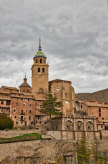 Fototapeta na wymiar View of the Albarracín Cathedral