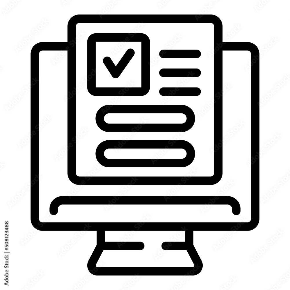 Poster submit login icon outline vector. web page. online form