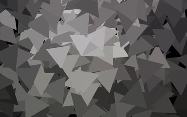 Dark Gray vector template with crystals, triangles.