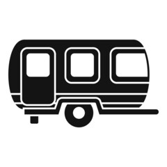 Travel home car icon simple vector. Auto caravan