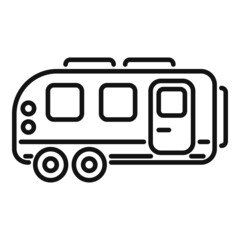 Camper caravan icon outline vector. Car auto
