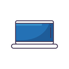 flat blue laptop design