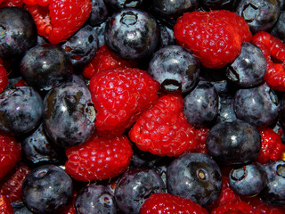 Blueberries and Raspberries