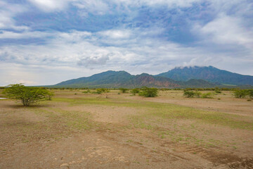 Fototapeta na wymiar Scenic view of Shompole Hill in Kajiado, Kenya
