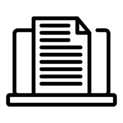 Paper ballot icon outline vector. Vote online. Democracy voter