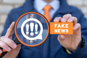 Concept of fake news. Hoax, fabricated data, false, disinformation social media technology. Fake...