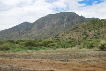 Scenic view of Shompole Hill in Kajiado, Kenya