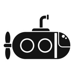 Submarine icon simple vector. Sea ship