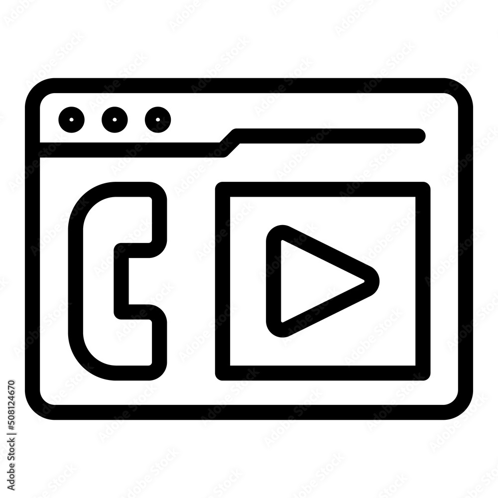 Poster web video call icon outline vector. computer stay. team group