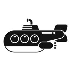 Bathyscaphe periscope icon simple vector. Submarine sea