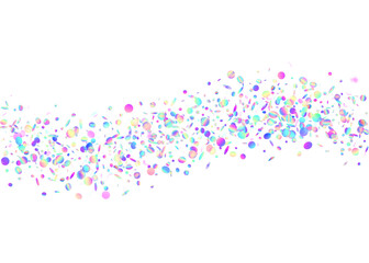 Fototapeta premium Falling Confetti. Glitch Glitter. Retro Banner. Purple Disco Tin