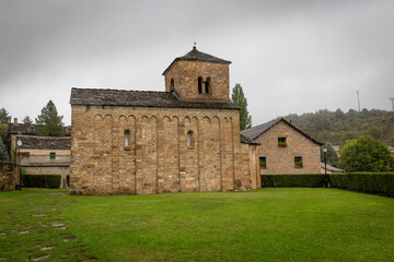 Fototapeta na wymiar church of San Caprasio in Santa Cruz de la Serós (Santa Cruz d'as Serors), province of Huesca, Aragon, Spain 
