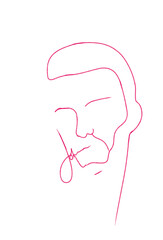 man continuous line drawing illustration 