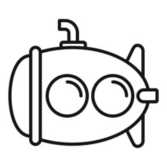 Propeller submarine icon outline vector. Sea boat