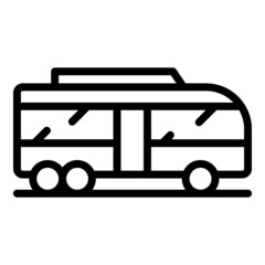 Jakarta travel bus icon outline vector. City travel. Tourism world