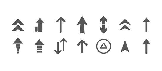 Arrows set. Arrow icon collection. Arrow flat style isolated. Stock vector. Set different arrows or web design.