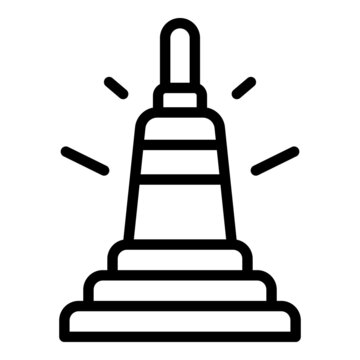 recommend clip art: Jakarta stupa icon outline vector. City building. Ondel bali