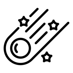 Asteroid icon outline vector. Space alien. Rocket game