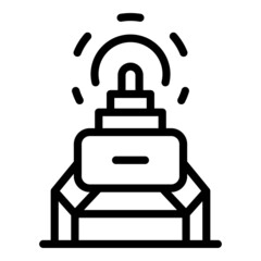 Space ufo icon outline vector. Space alien. Astronaut ship