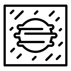 Planet image icon outline vector. Space alien. Ufo monster