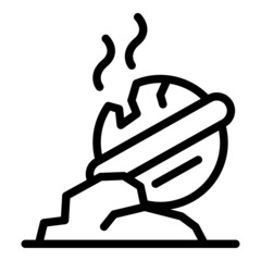 Ufo accident icon outline vector. Space alien. Comic game