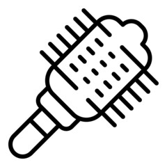 Soft hair brush icon outline vector. Salon barber. Fashion chair