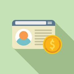 Monetization icon flat vector. Strategy monetize